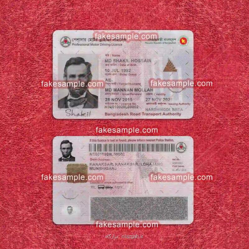 International Driver Licence Fake Template